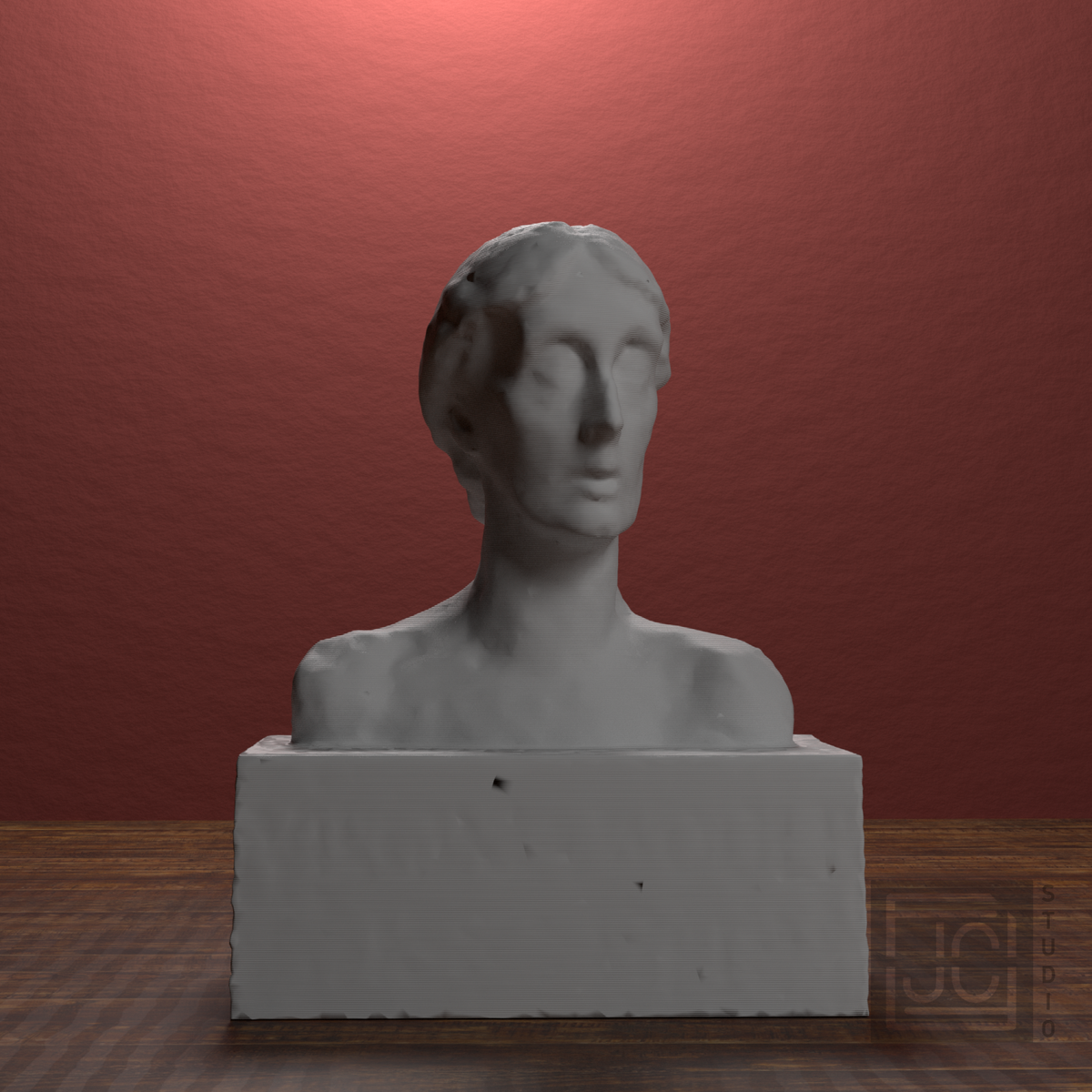Virginia Woolf Bust after Stephen Tomlin, library 0 degree view