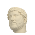 Emperor Hadrian Portrait Head, Ivory White finish