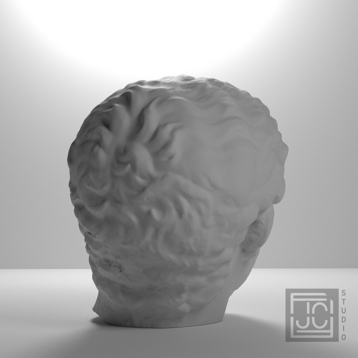 Emperor Hadrian Portrait Head, studio 180 degree view