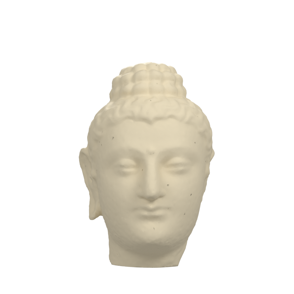 Gandhara Buddha Portrait Head, Ivory White finish