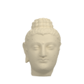 Gandhara Buddha Portrait Head, Ivory White finish