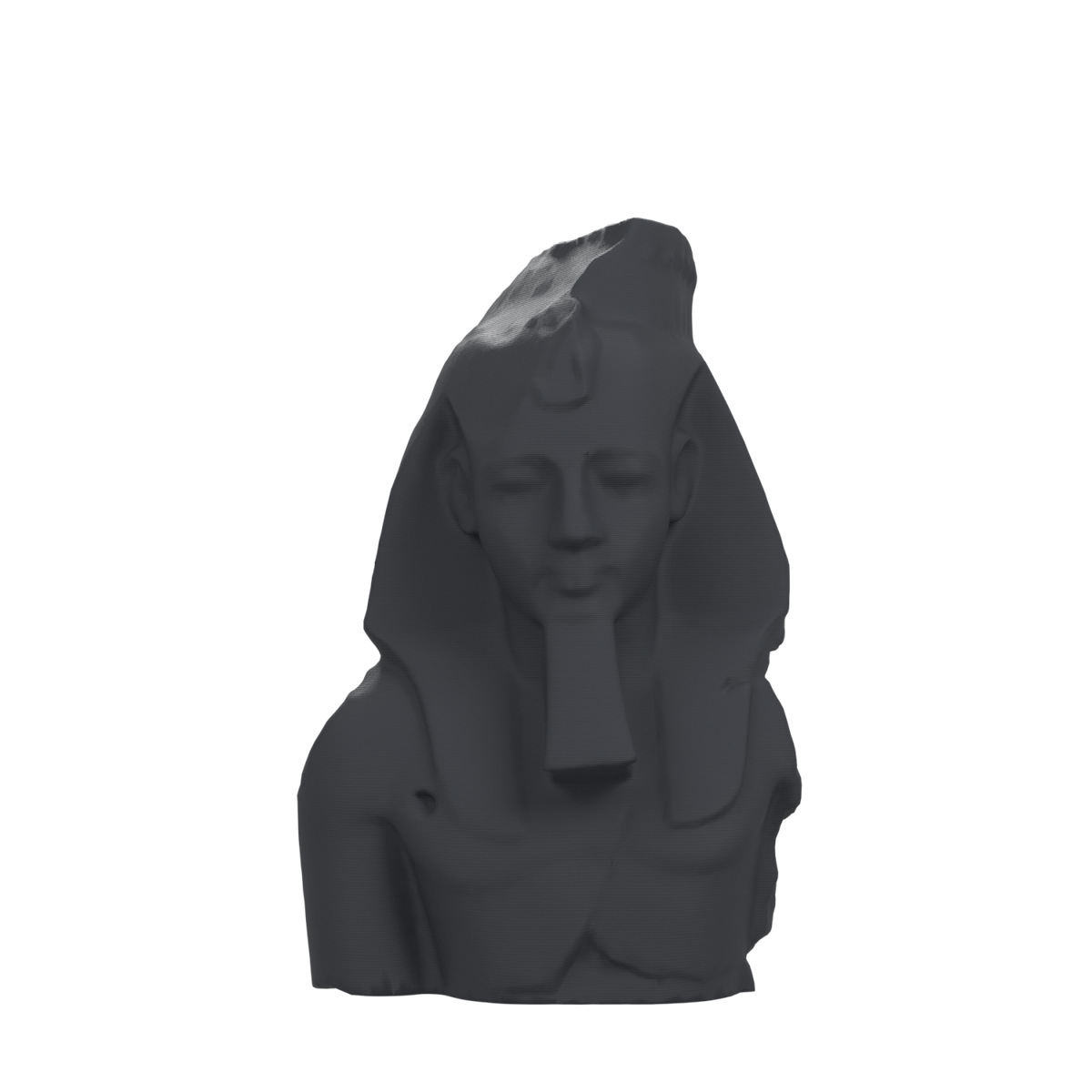 Ramesses II Bust, Younger Memnon, Charcoal Black finish