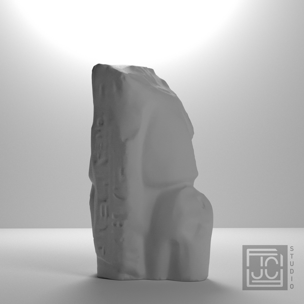 Ramesses II Bust, Younger Memnon, studio 135 degree view