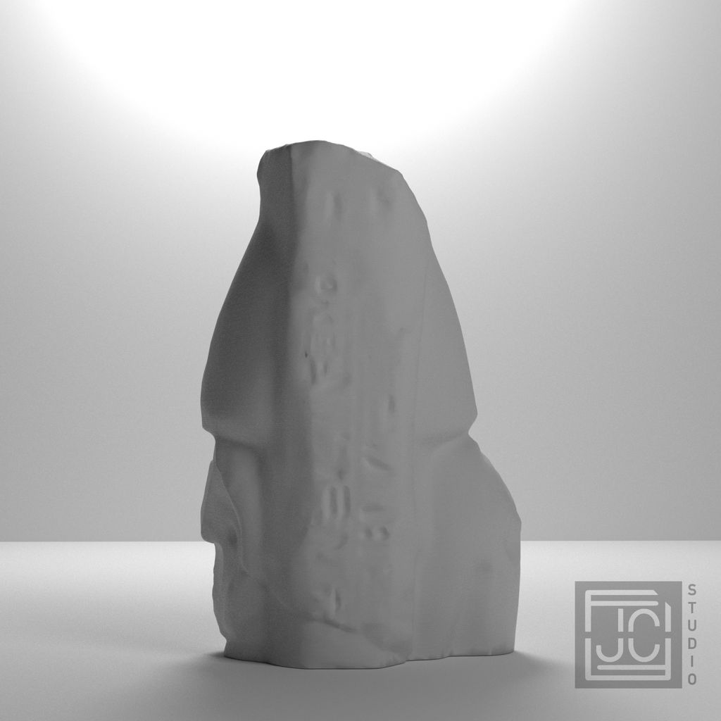 Ramesses II Bust, Younger Memnon, studio 180 degree view