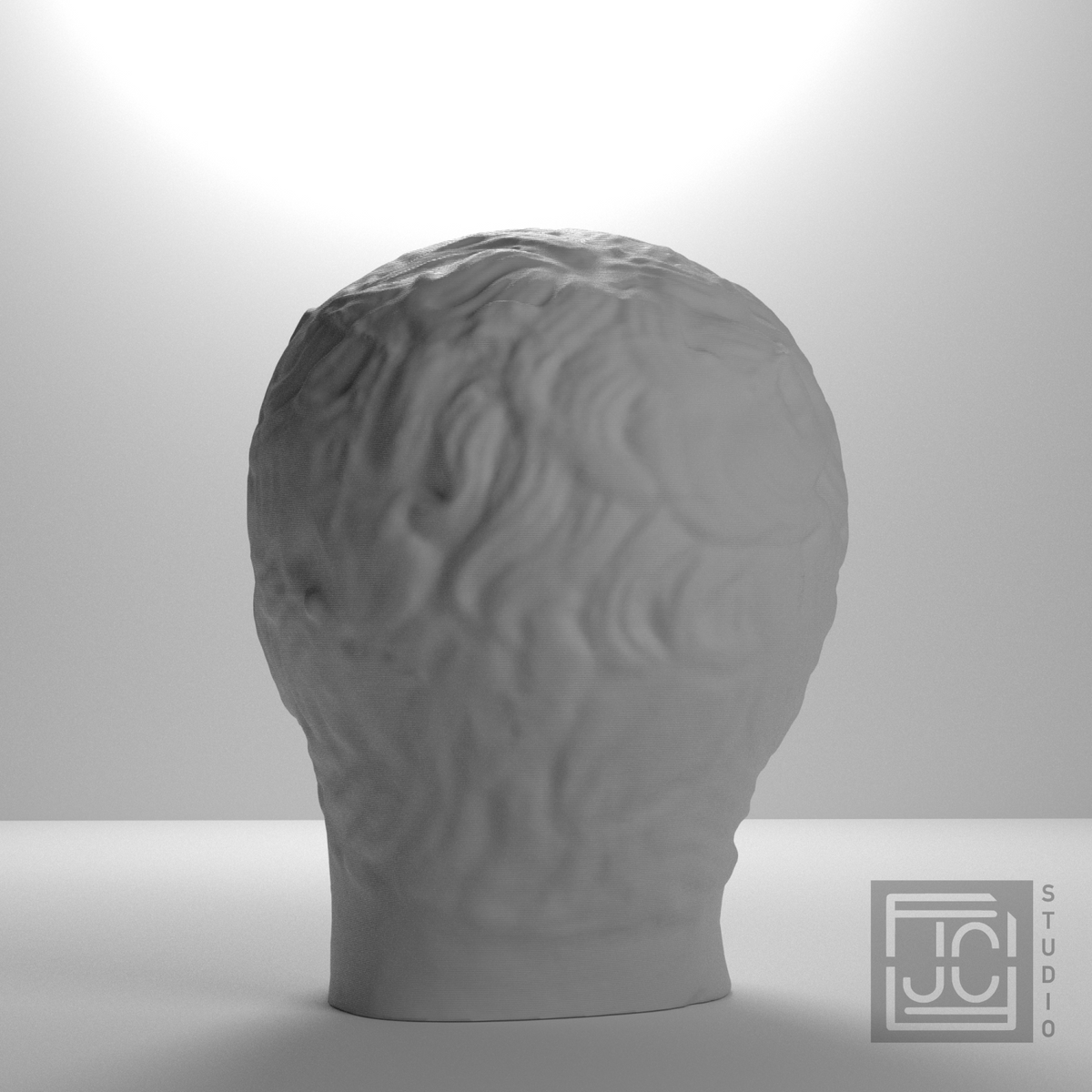 Doryphoros Portrait Head, studio 180 degree view