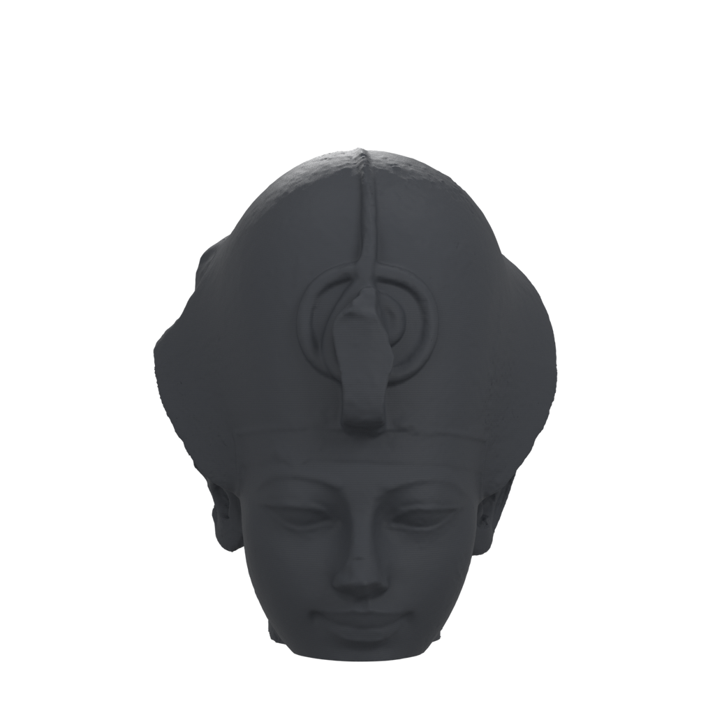 Amenhotep III Portrait Head Wearing the Blue Crown, Charcoal Black finish