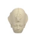 Amenhotep III Portrait Head Wearing the Blue Crown, Ivory White finish