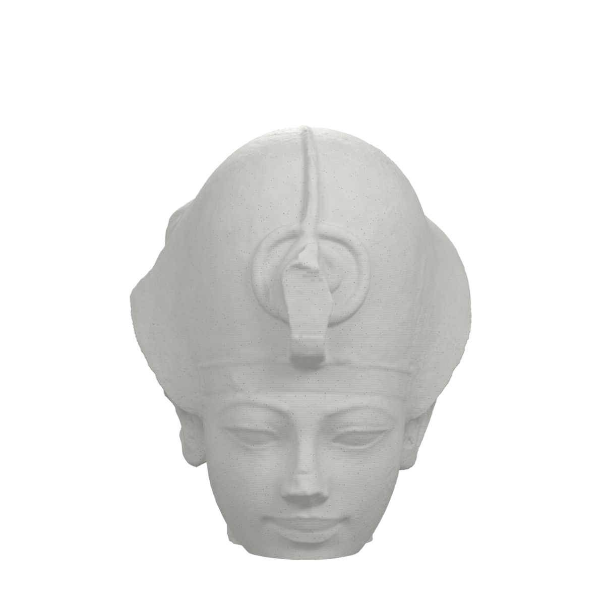 Amenhotep III Portrait Head Wearing the Blue Crown, Marble Stone finish