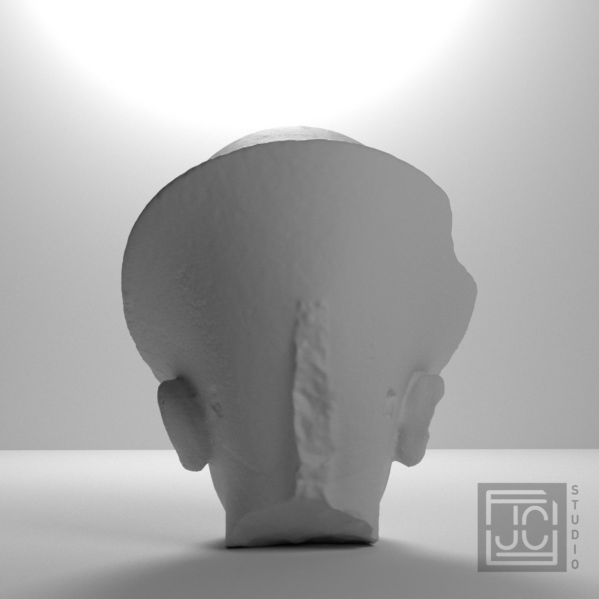 Amenhotep III Portrait Head Wearing the Blue Crown, studio 180 degree view