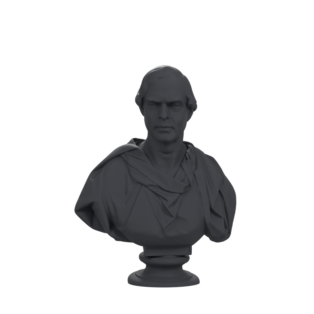 William Cabell Rives Bust after Paul Gayrard, Charcoal Black finish