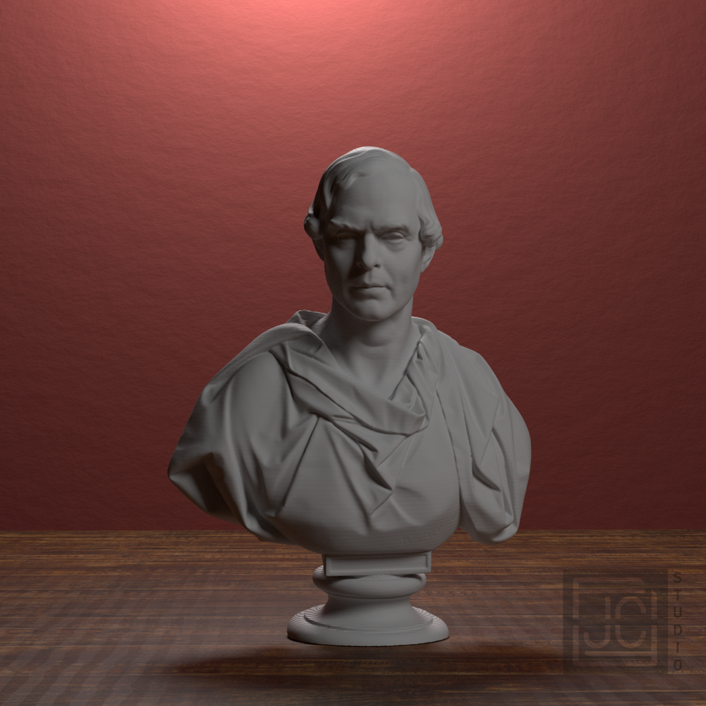 William Cabell Rives Bust after Paul Gayrard, library 0 degree view