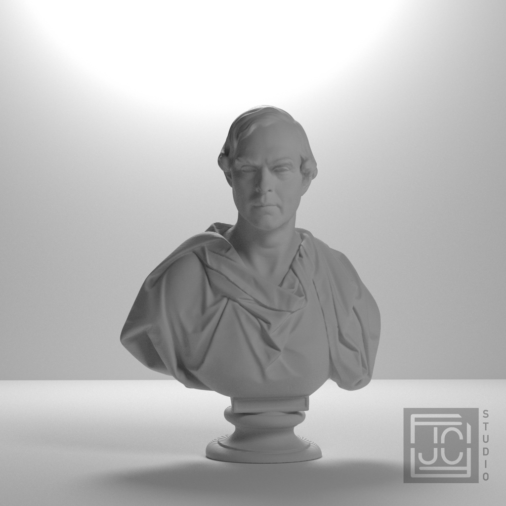 William Cabell Rives Bust after Paul Gayrard, studio 0 degree view