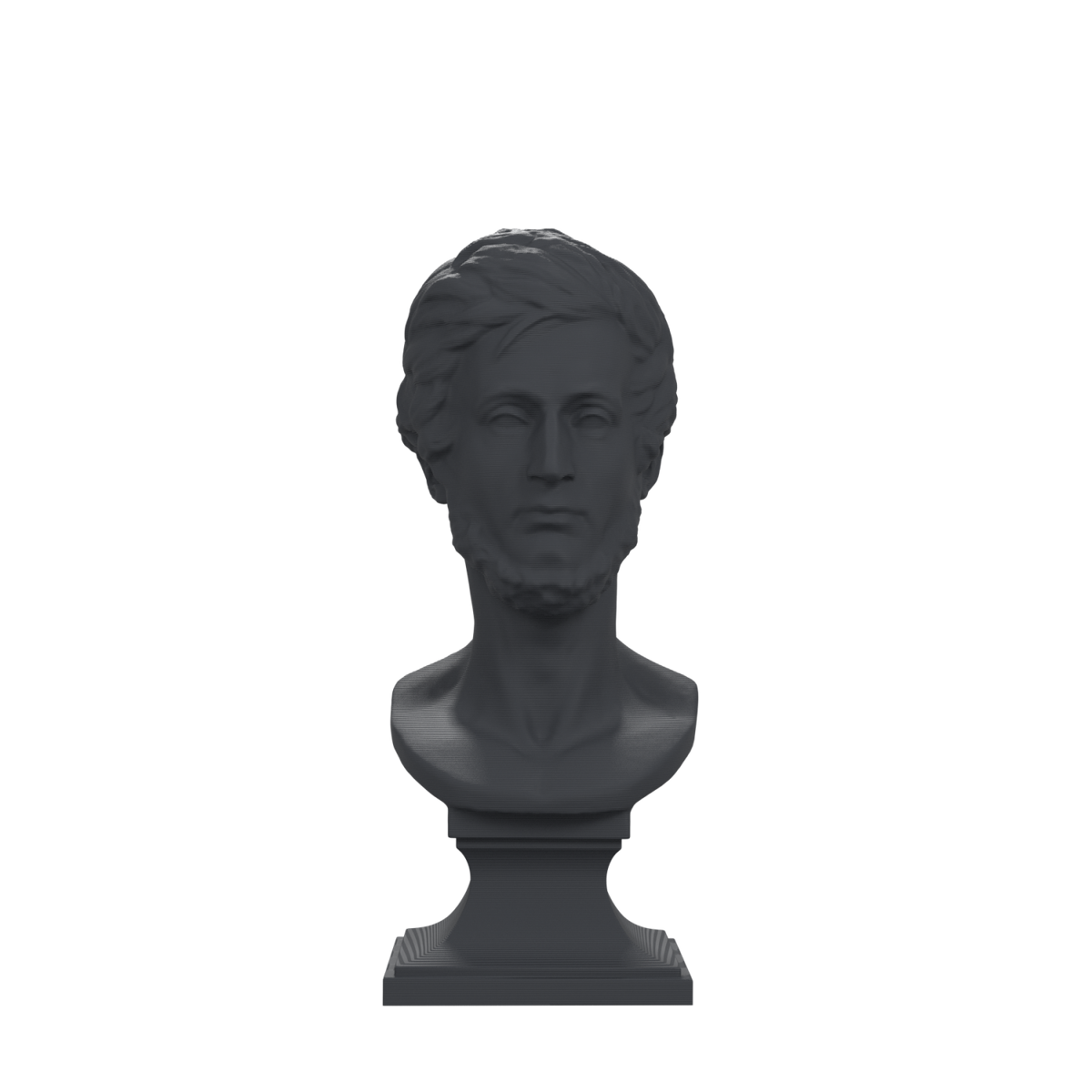 Adam Mickiewicz Bust after David d'Angers, Charcoal Black finish
