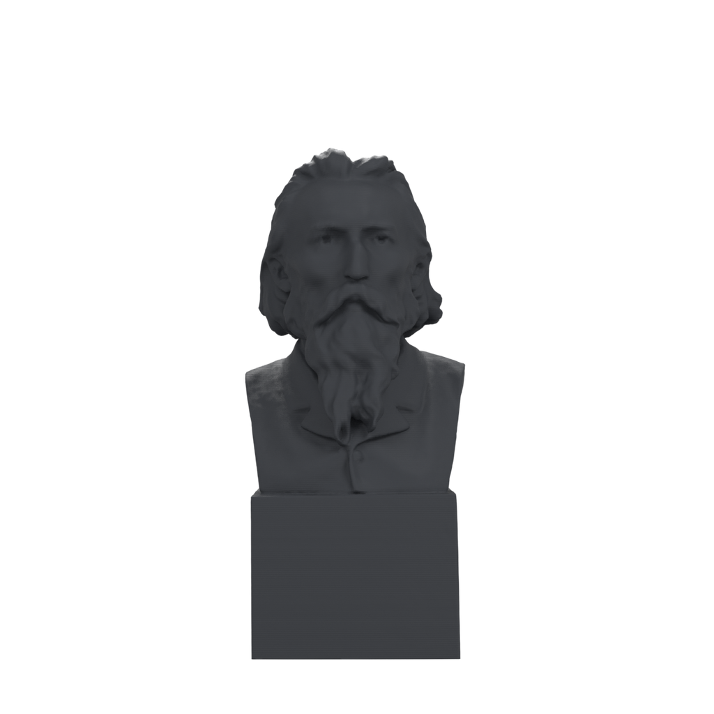 Jan Matejko Bust after Jan Tombiński, Charcoal Black finish