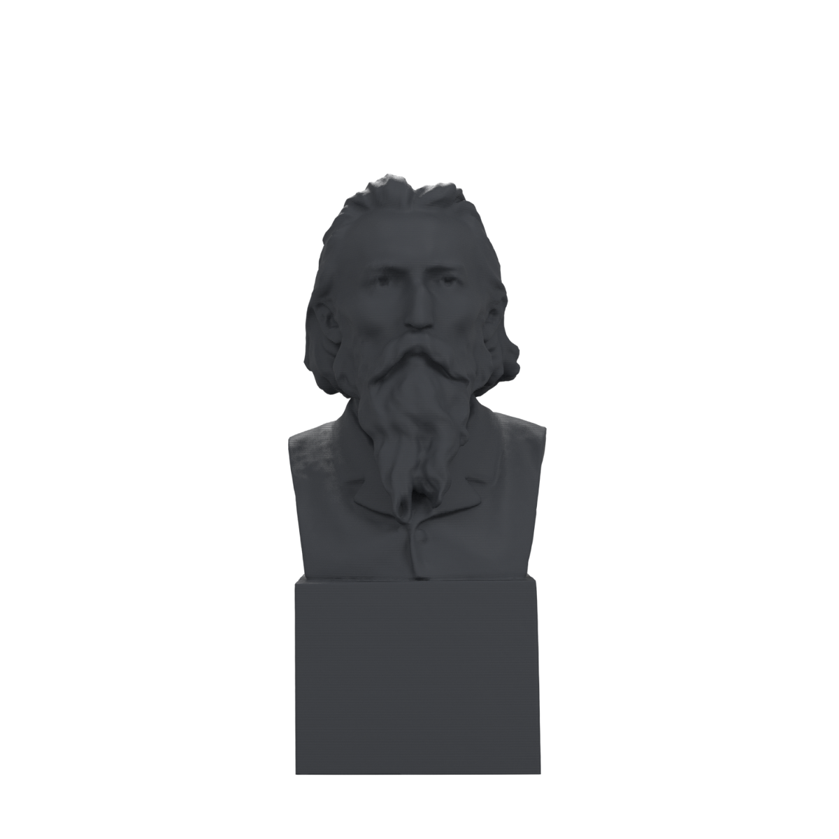 Jan Matejko Bust after Jan Tombiński, Charcoal Black finish