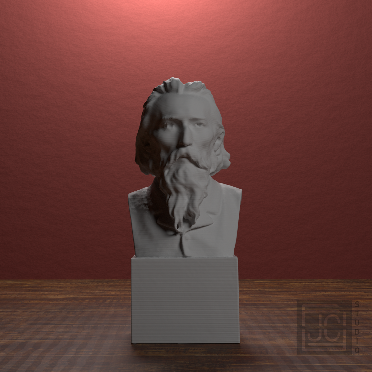 Jan Matejko Bust after Jan Tombiński, library 0 degree view