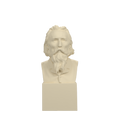 Jan Matejko Bust after Jan Tombiński, Ivory White finish