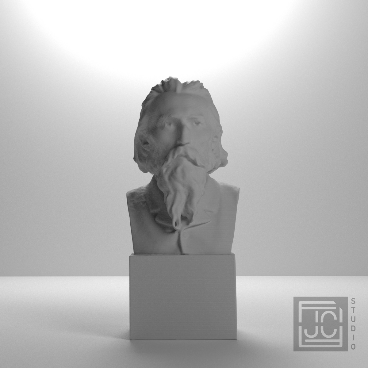 Jan Matejko Bust after Jan Tombiński, studio 0 degree view