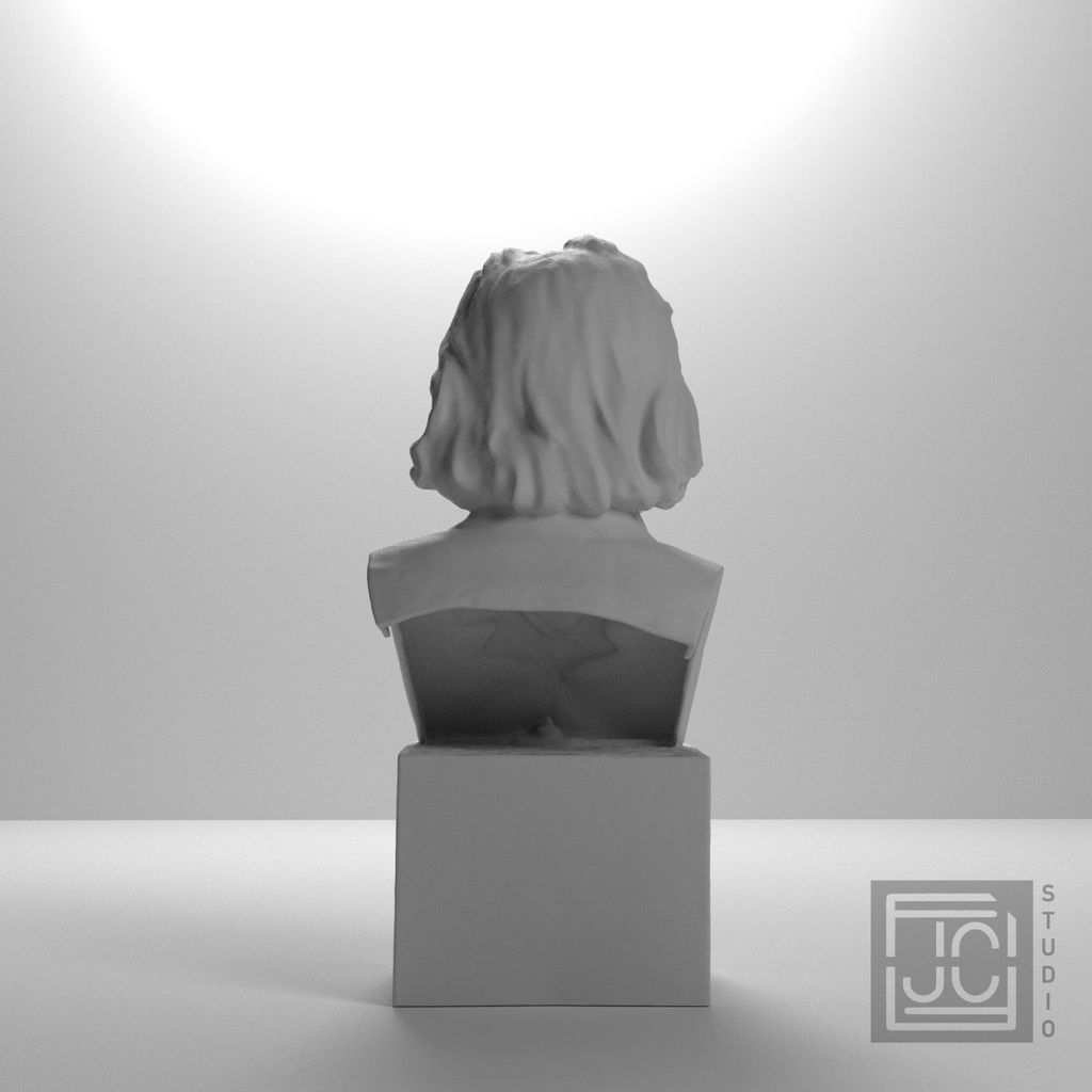 Jan Matejko Bust after Jan Tombiński, studio 180 degree view
