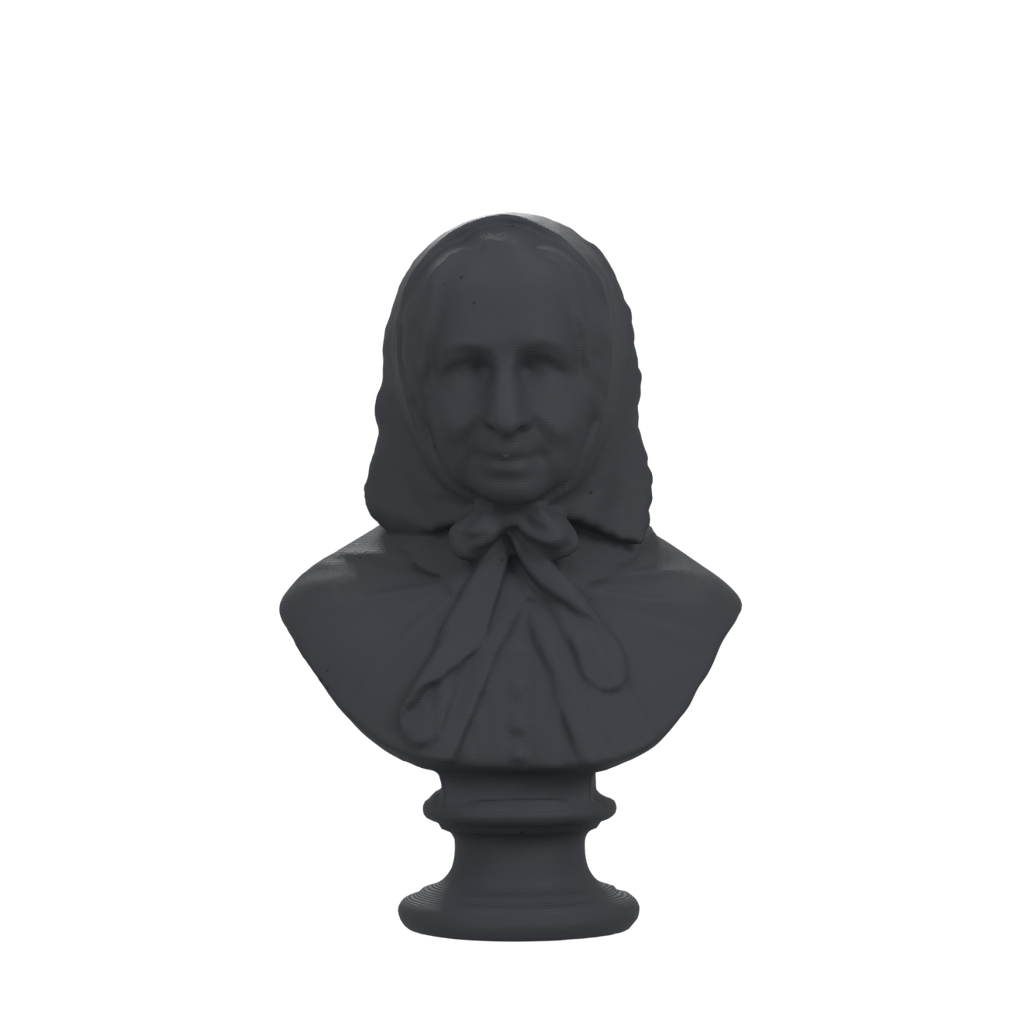 Fredrika Bremer Bust after Carl Gustaf Qvarnström, Charcoal Black finish