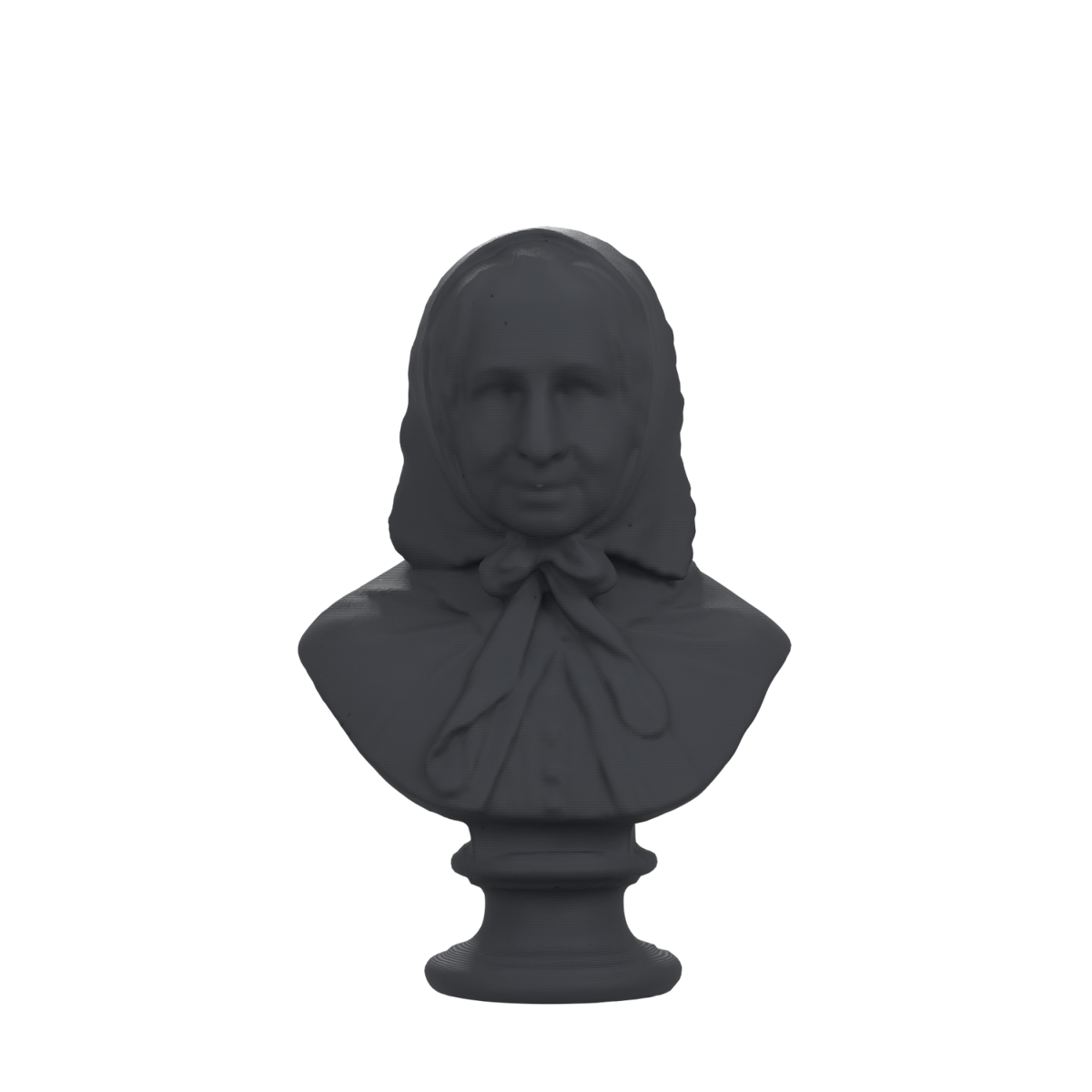 Fredrika Bremer Bust after Carl Gustaf Qvarnström, Charcoal Black finish