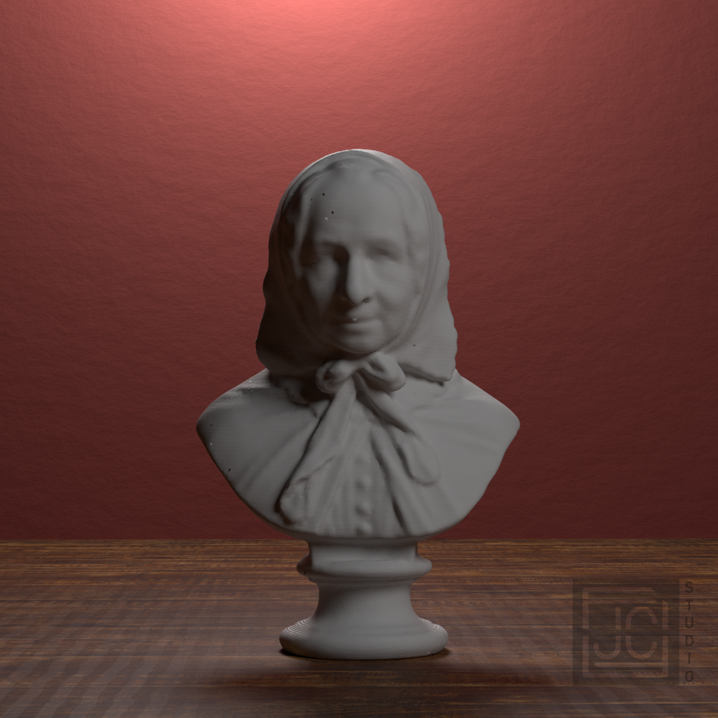 Fredrika Bremer Bust after Carl Gustaf Qvarnström, library 0 degree view