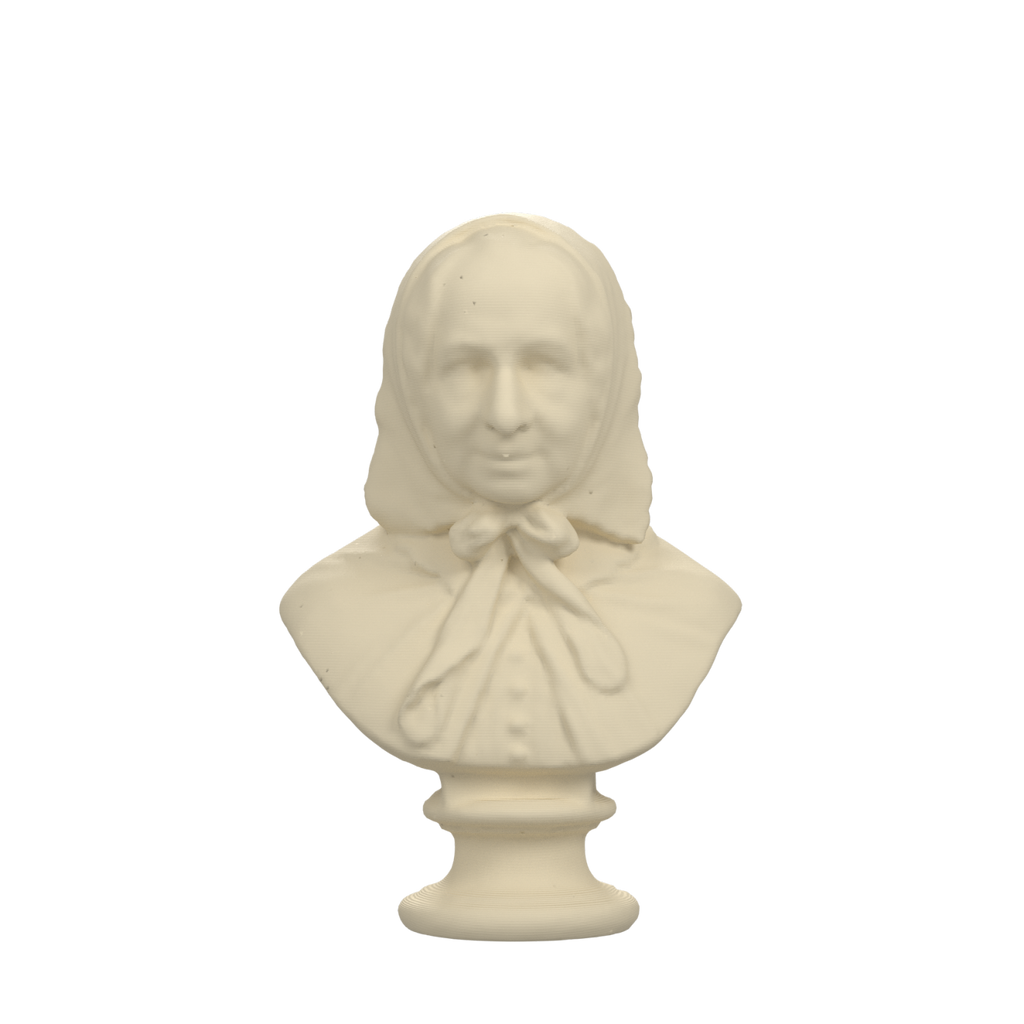 Fredrika Bremer Bust after Carl Gustaf Qvarnström, Ivory White finish