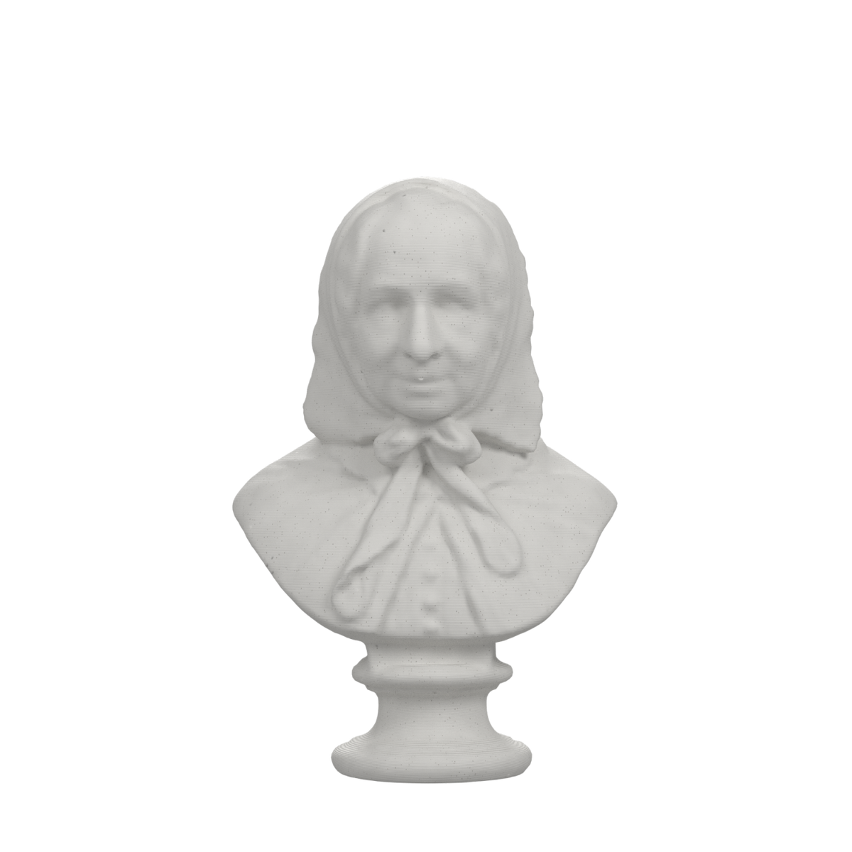 Fredrika Bremer Bust after Carl Gustaf Qvarnström, Marble Stone finish