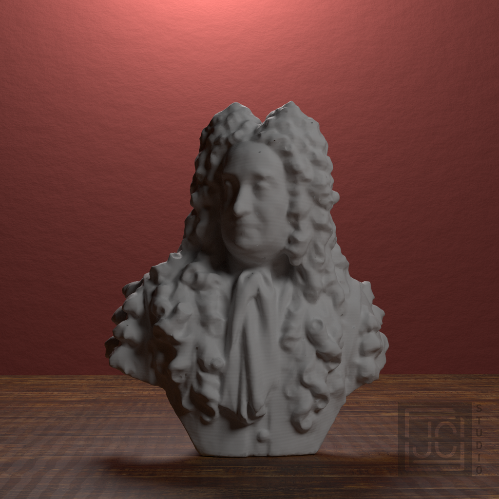 Sir Hans Sloane Bust after John Michael Rysbrack, library 0 degree view