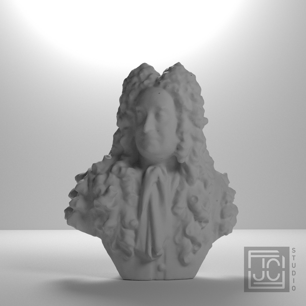 Sir Hans Sloane Bust after John Michael Rysbrack, studio 0 degree view