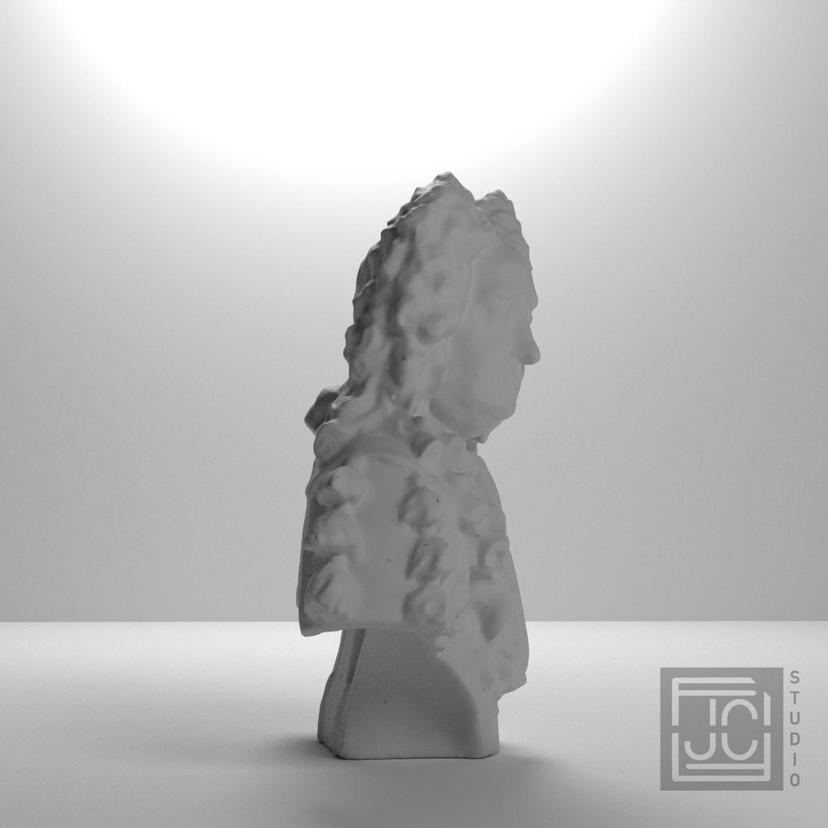 Sir Hans Sloane Bust after John Michael Rysbrack, studio 90 degree view