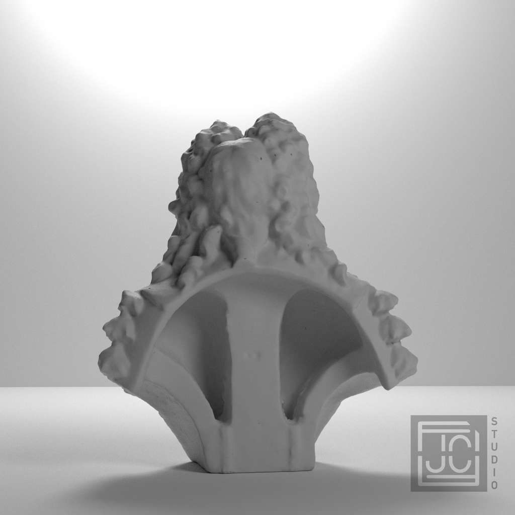 Sir Hans Sloane Bust after John Michael Rysbrack, studio 180 degree view
