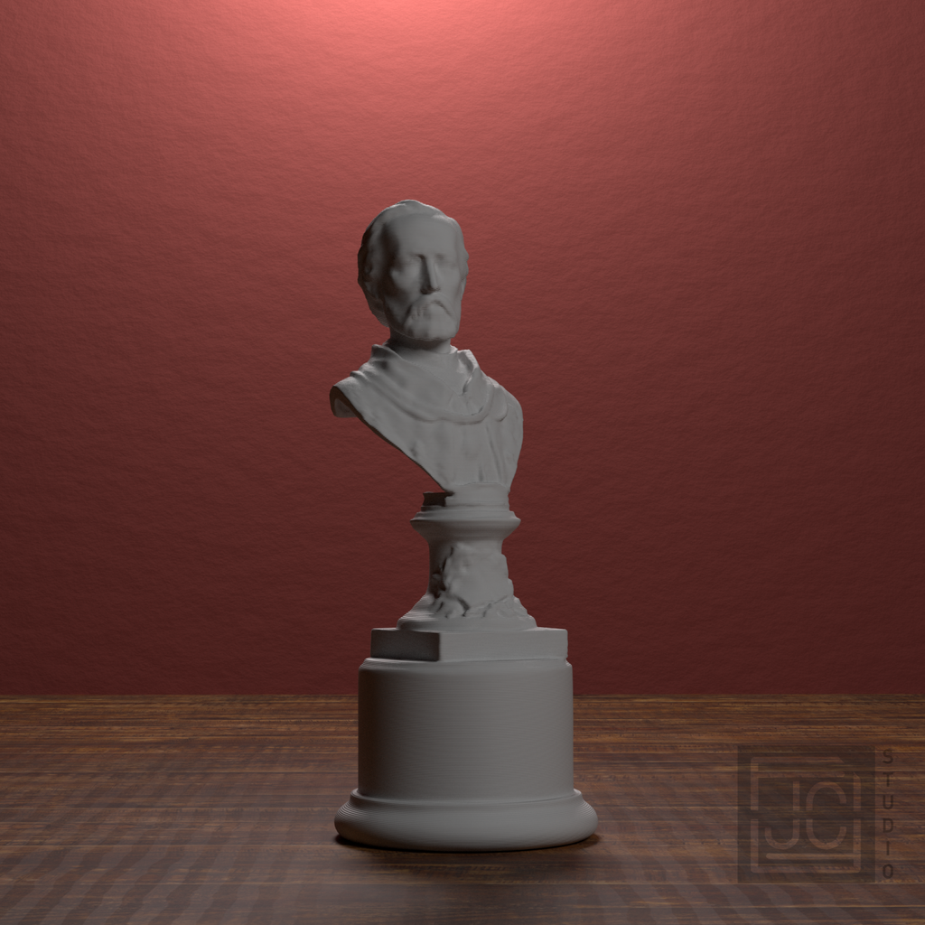 Jozef Szujski Bust, library 0 degree view