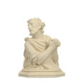 Baroque Bearded Saint Bust after Museu de Manresa, Ivory White finish