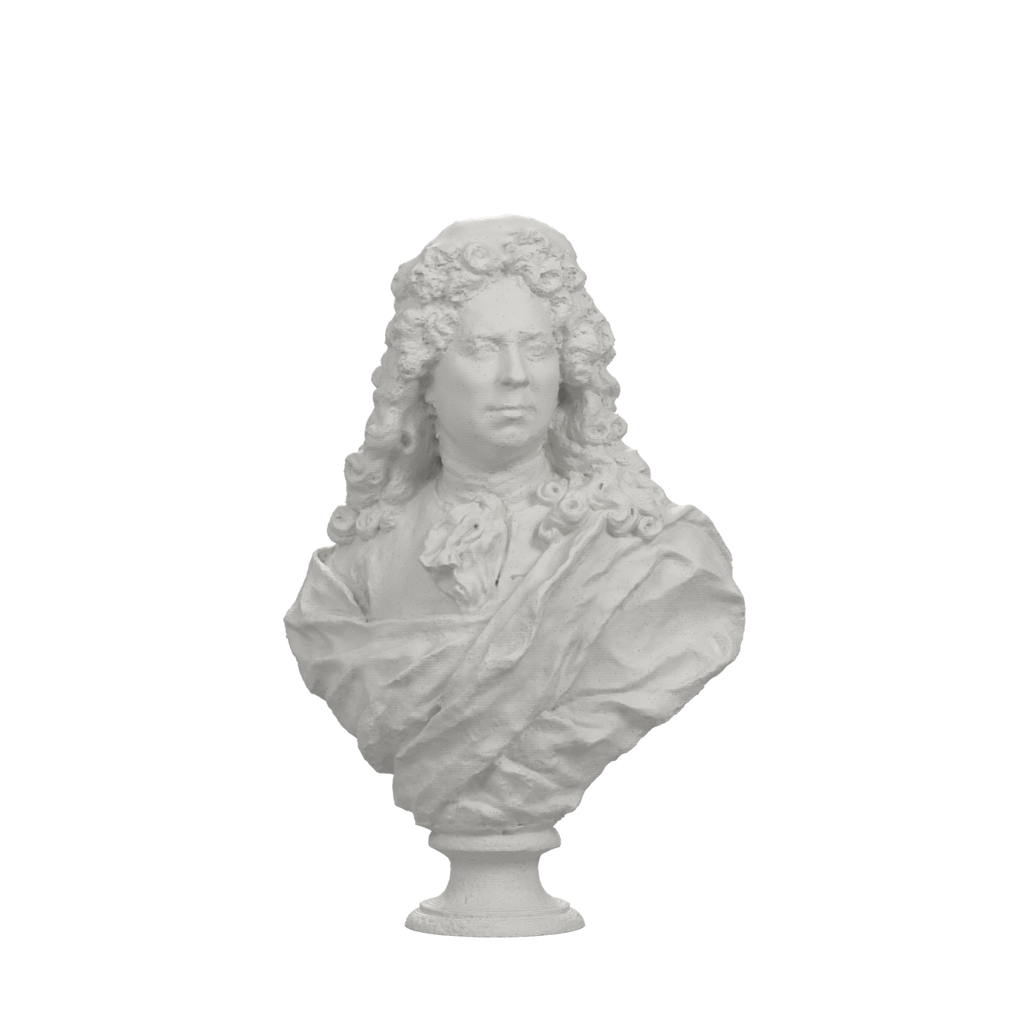 Antoine Coysevox Self Portrait Bust, Marble Stone finish