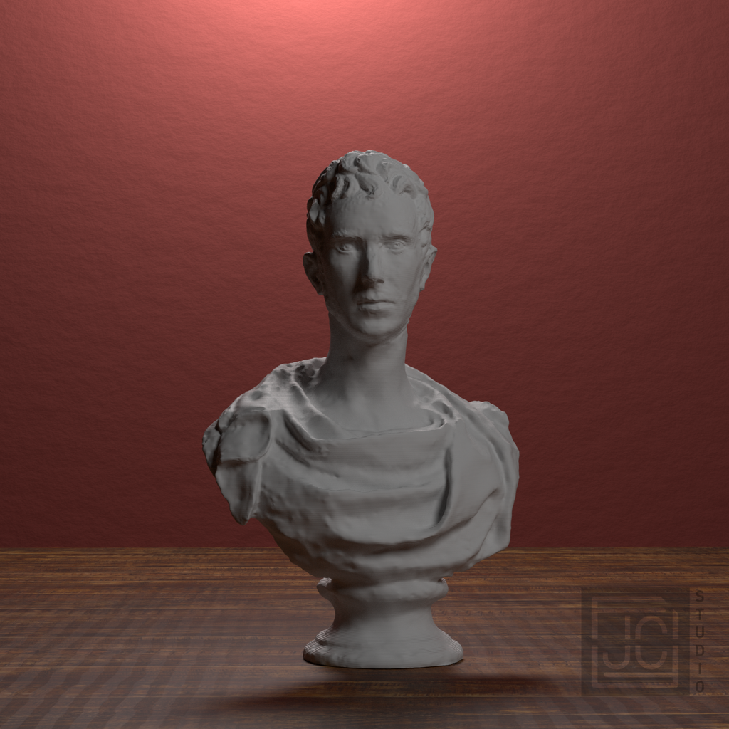 John Wood of Port Glasgow Bust, library 0 degree view