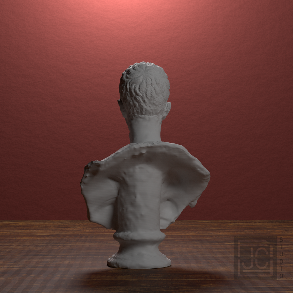 John Wood of Port Glasgow Bust, library 180 degree view