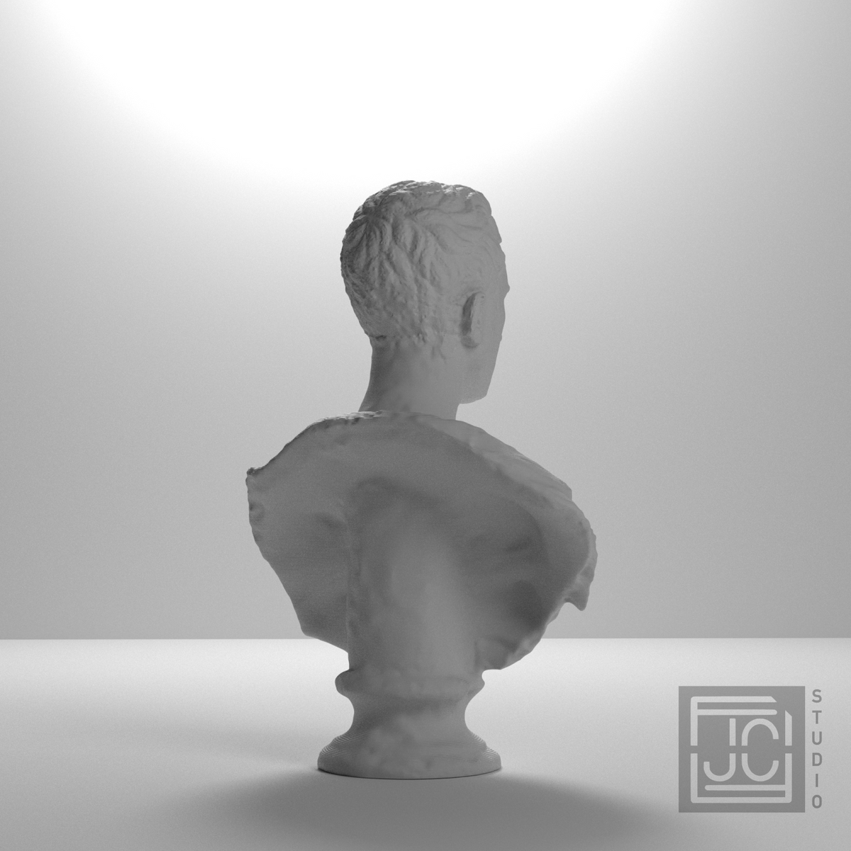 John Wood of Port Glasgow Bust, studio 135 degree view