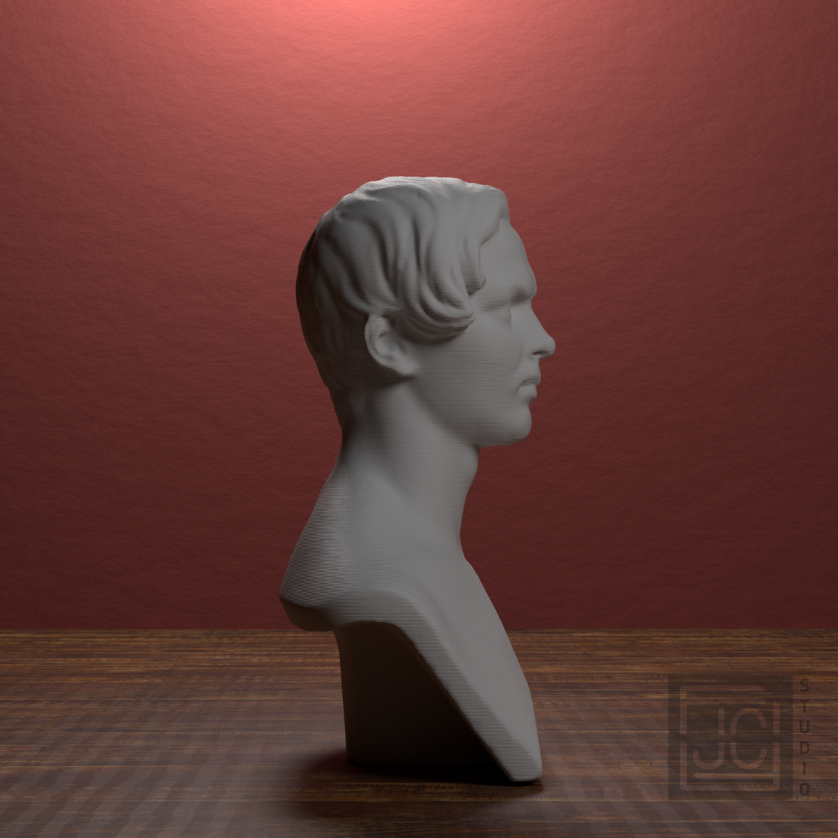 Count Kazimierz Potulicki Bust, library 90 degree view