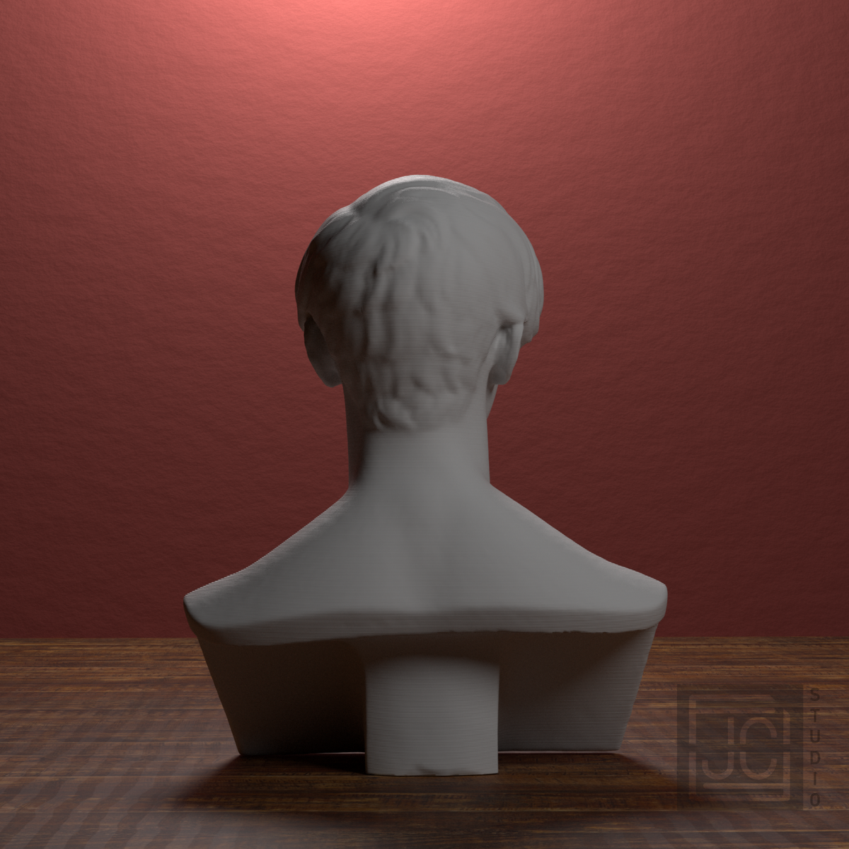 Count Kazimierz Potulicki Bust, library 180 degree view