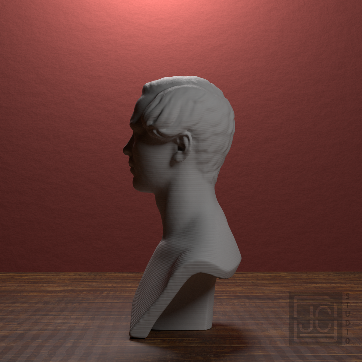 Count Kazimierz Potulicki Bust, library 270 degree view