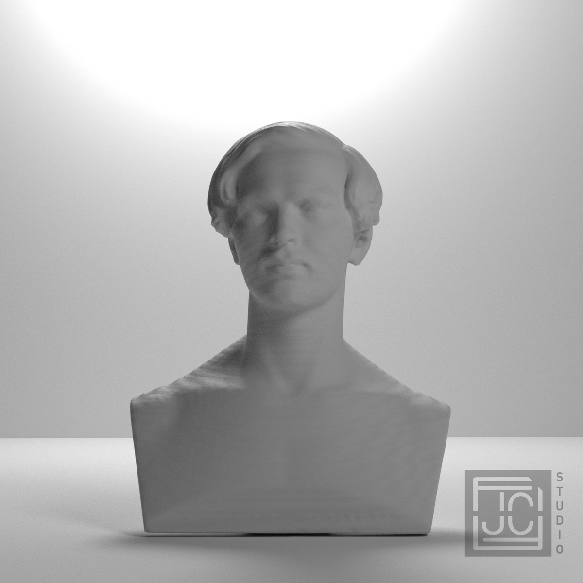 Count Kazimierz Potulicki Bust, studio 0 degree view