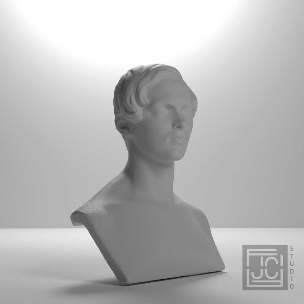 Count Kazimierz Potulicki Bust, studio 45 degree view