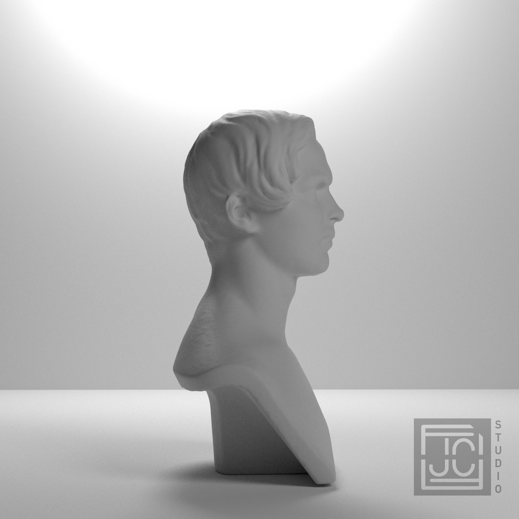 Count Kazimierz Potulicki Bust, studio 90 degree view