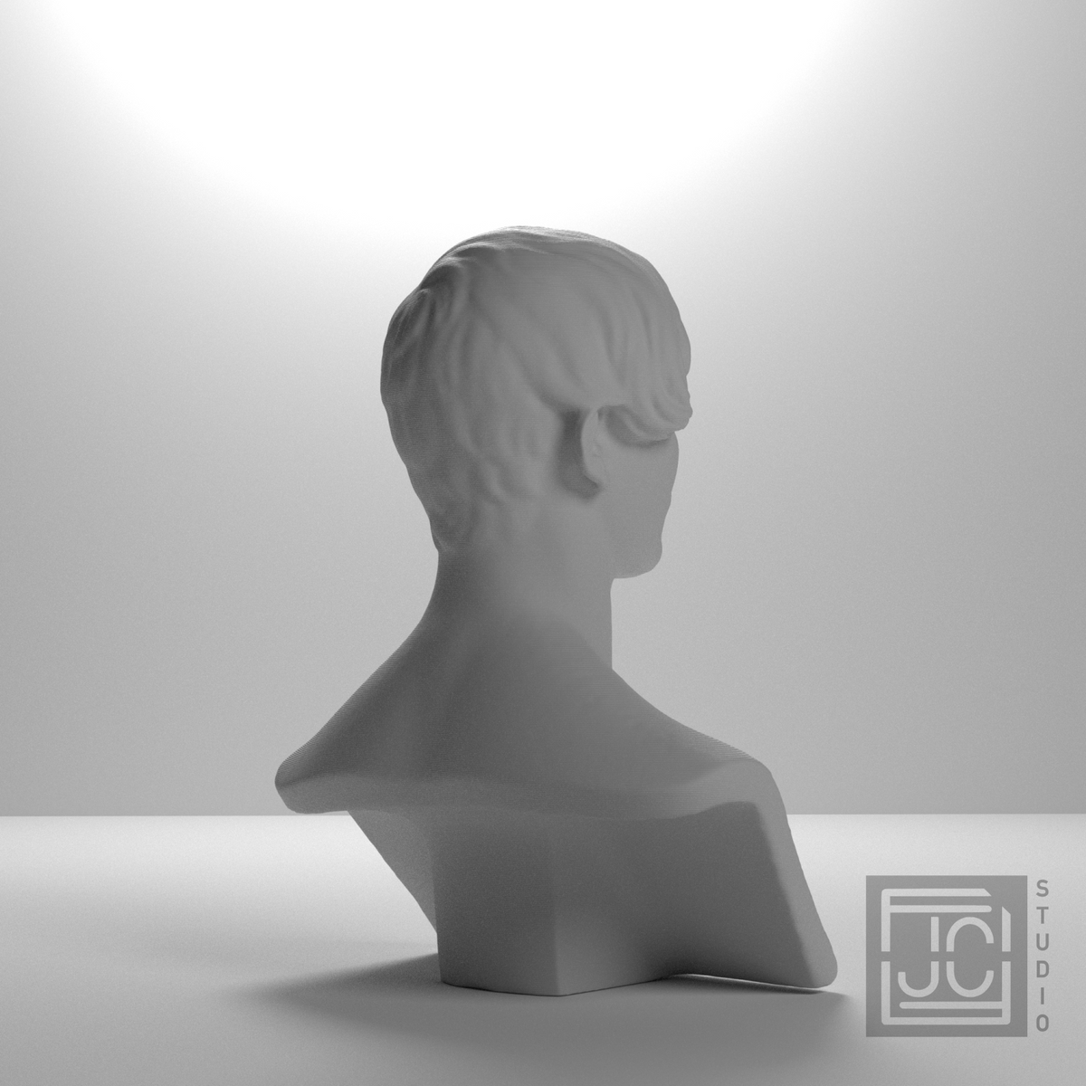 Count Kazimierz Potulicki Bust, studio 135 degree view