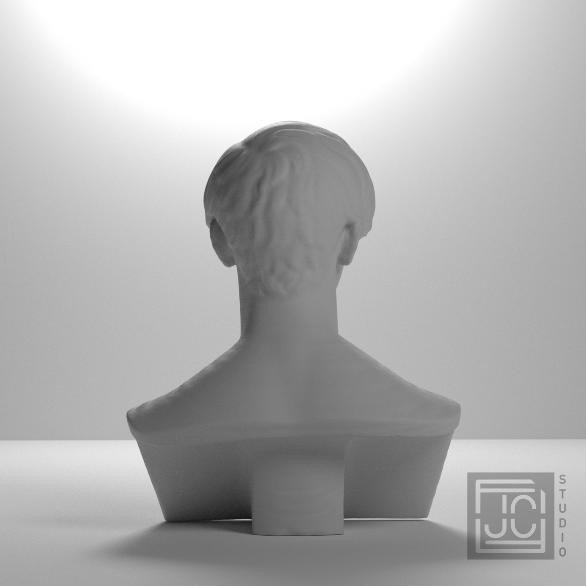 Count Kazimierz Potulicki Bust, studio 180 degree view
