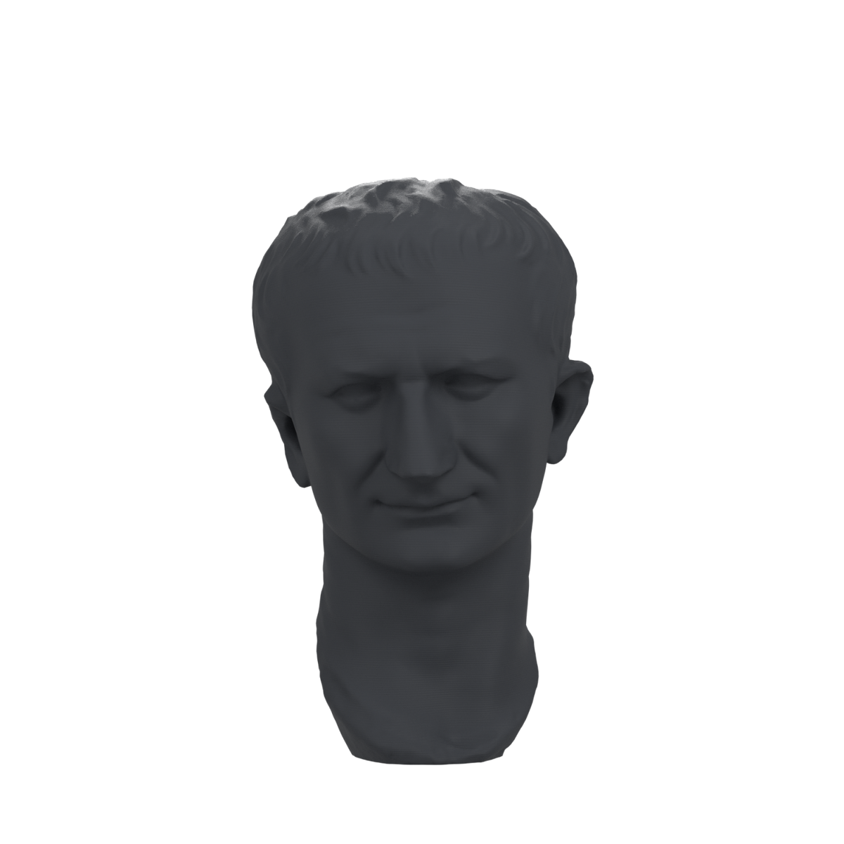 Vespasian Portrait Head after the Cleveland Museum of Art, Charcoal Black finish