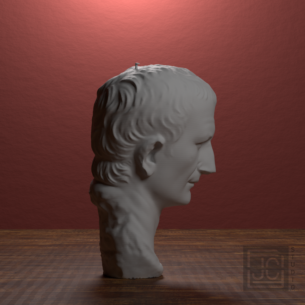 Vespasian Portrait Head after the Cleveland Museum of Art, library 90 degree view