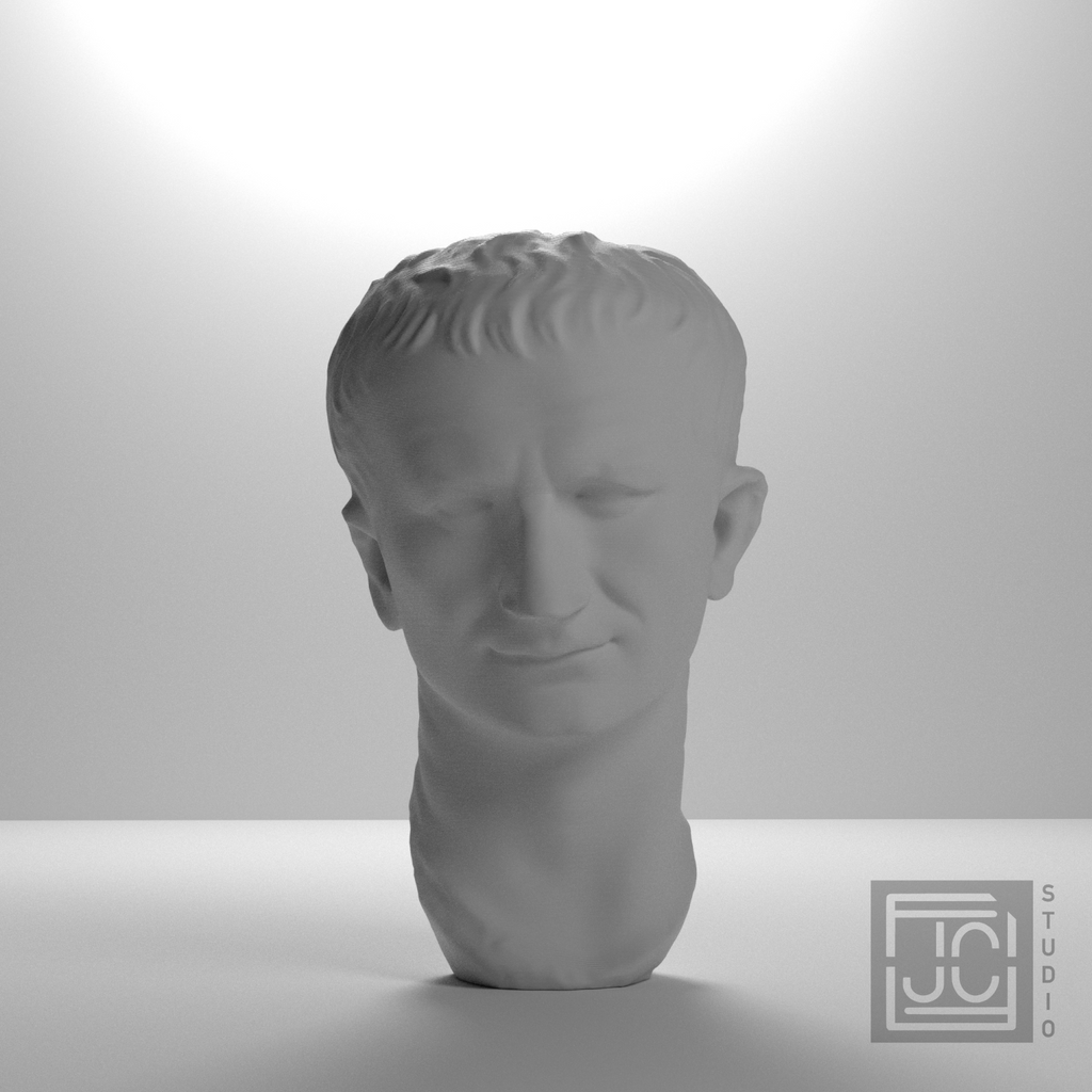 Vespasian Portrait Head after the Cleveland Museum of Art, studio 0 degree view
