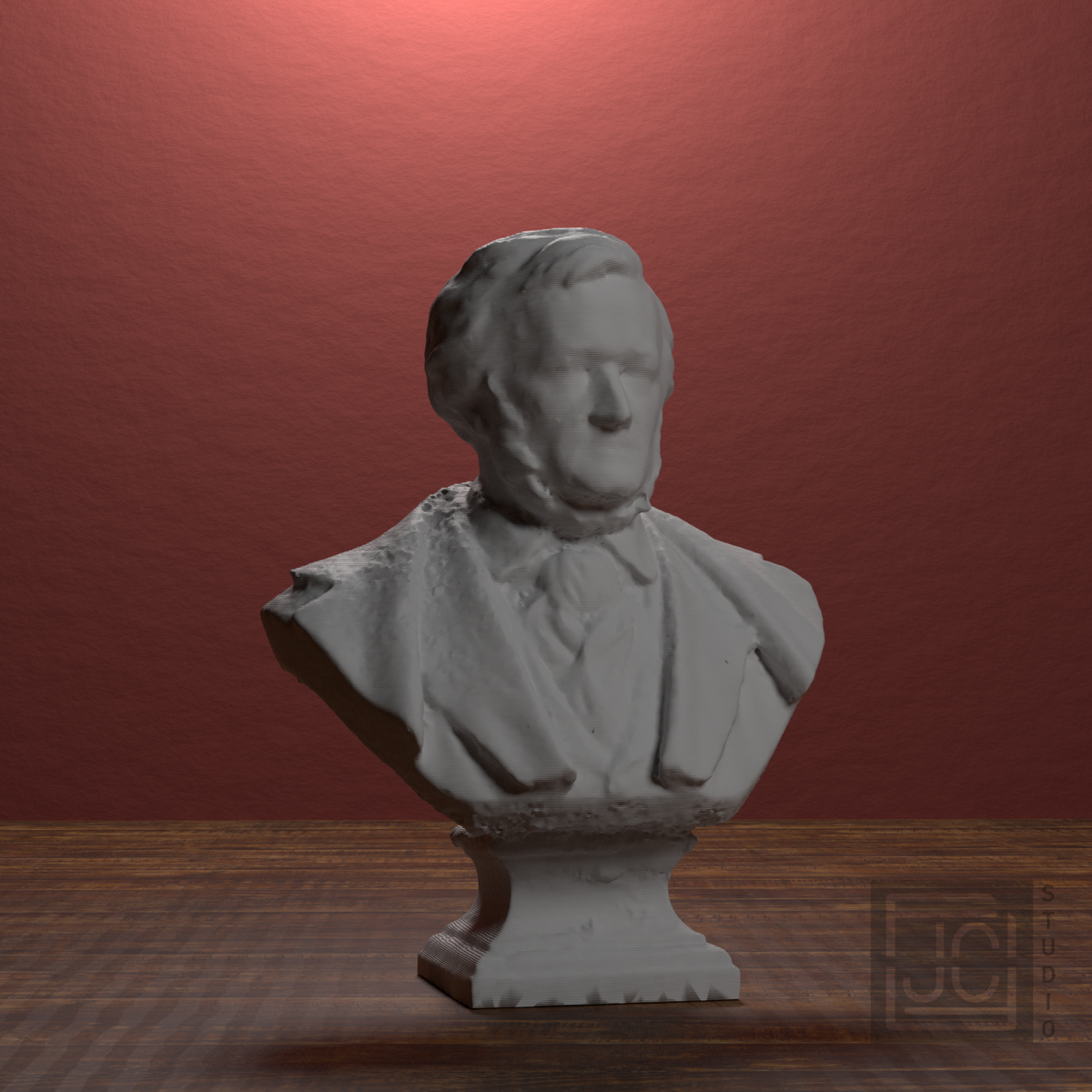 Richard Wagner Bust after R. P. Golde, library 0 degree view